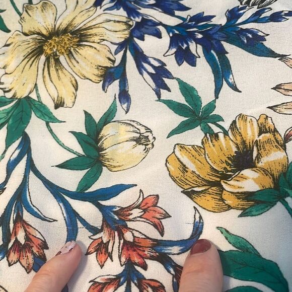 Liz Claiborne Floral Print Bubble Hem Tank Top sz 1X - Picture 10 of 10